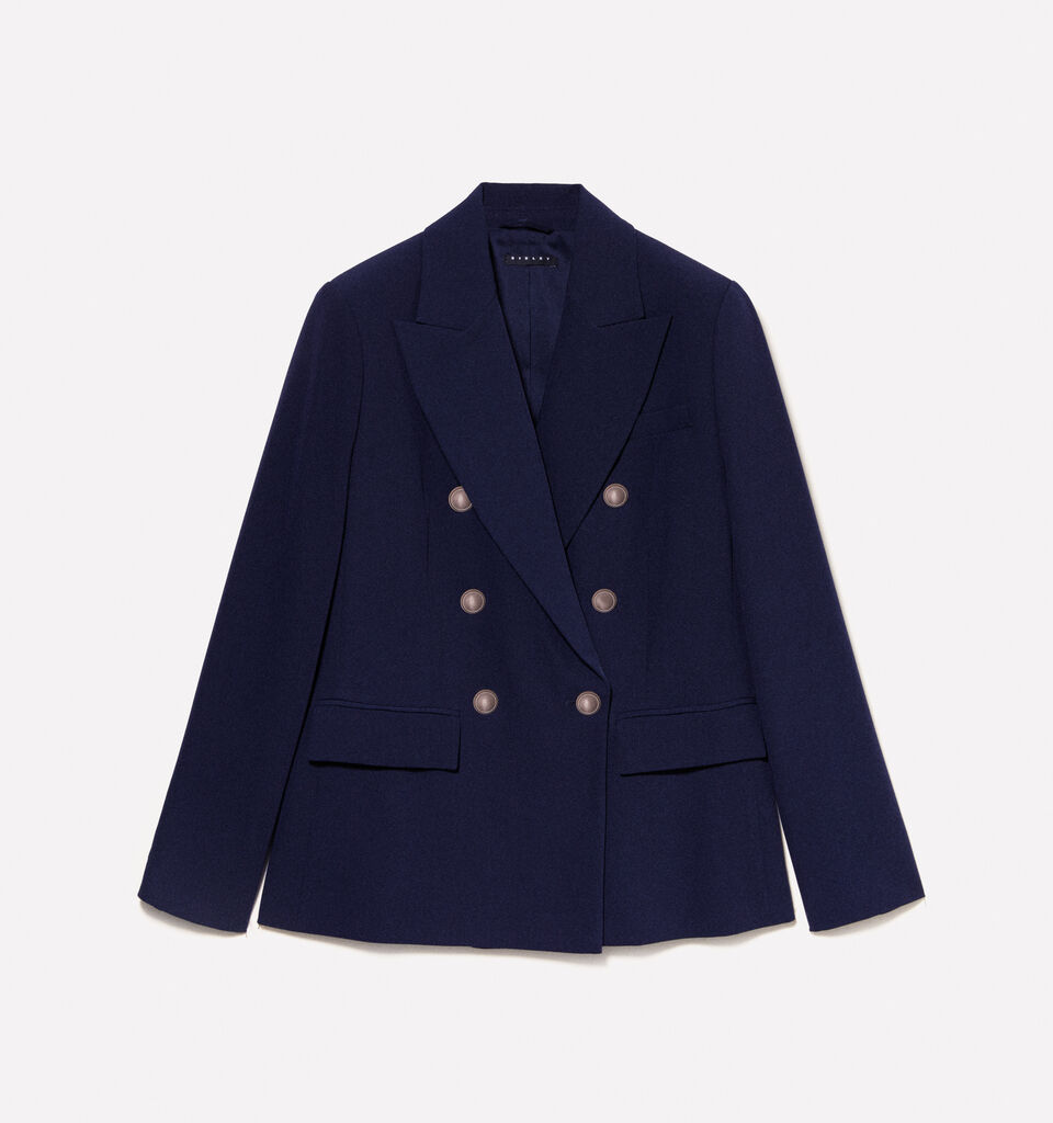 Μπλέιζερ μπλε σκούρο με κουμπιά gold - μπλέιζερ γυναικεία - Σκουρο Μπλε | Sisley image number 5